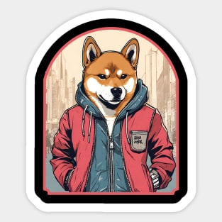 Fabulous Shiba Dog Sticker